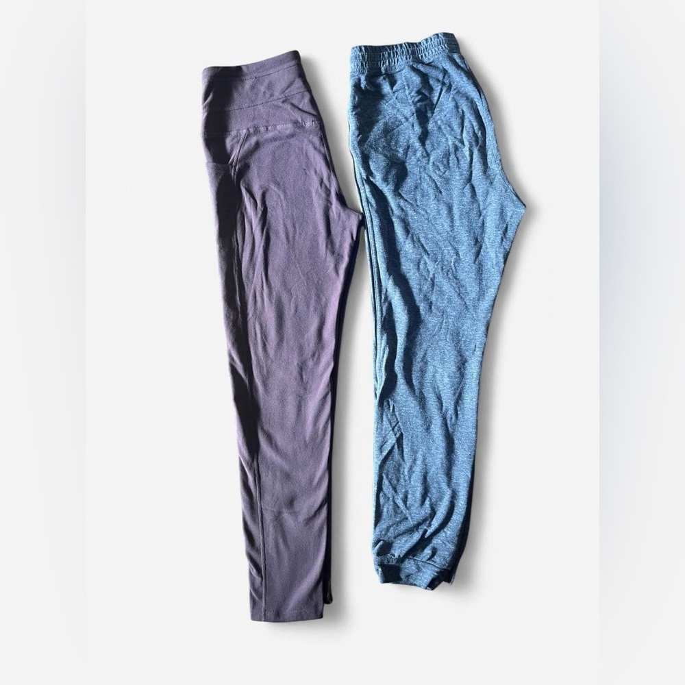 ✨ 2 PC Women’s Comfy Pants Bundle | Purple Leggings + Blue Lounge Pants ✨
